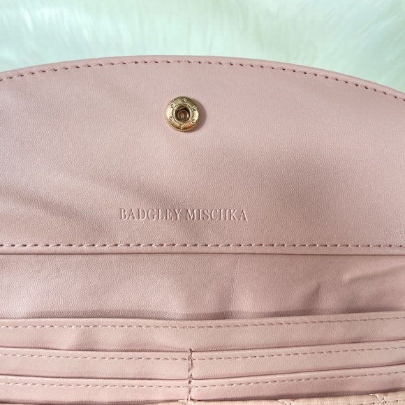 Badgley Mischka Blush Pink Card-Holder Wallet-New With Tags - Picture 5 of 7